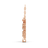 Lab Grown Round Cut Diamond 0.35Ct Pendant 14K Fine Gold Necklace