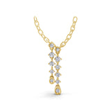 Lab Grown Round Cut Diamond 0.35Ct Pendant 14K Fine Gold Necklace
