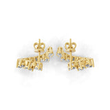 Matrix Hoop Earring Lab Grown Diamond 1.41Ct 14K Fine Gold