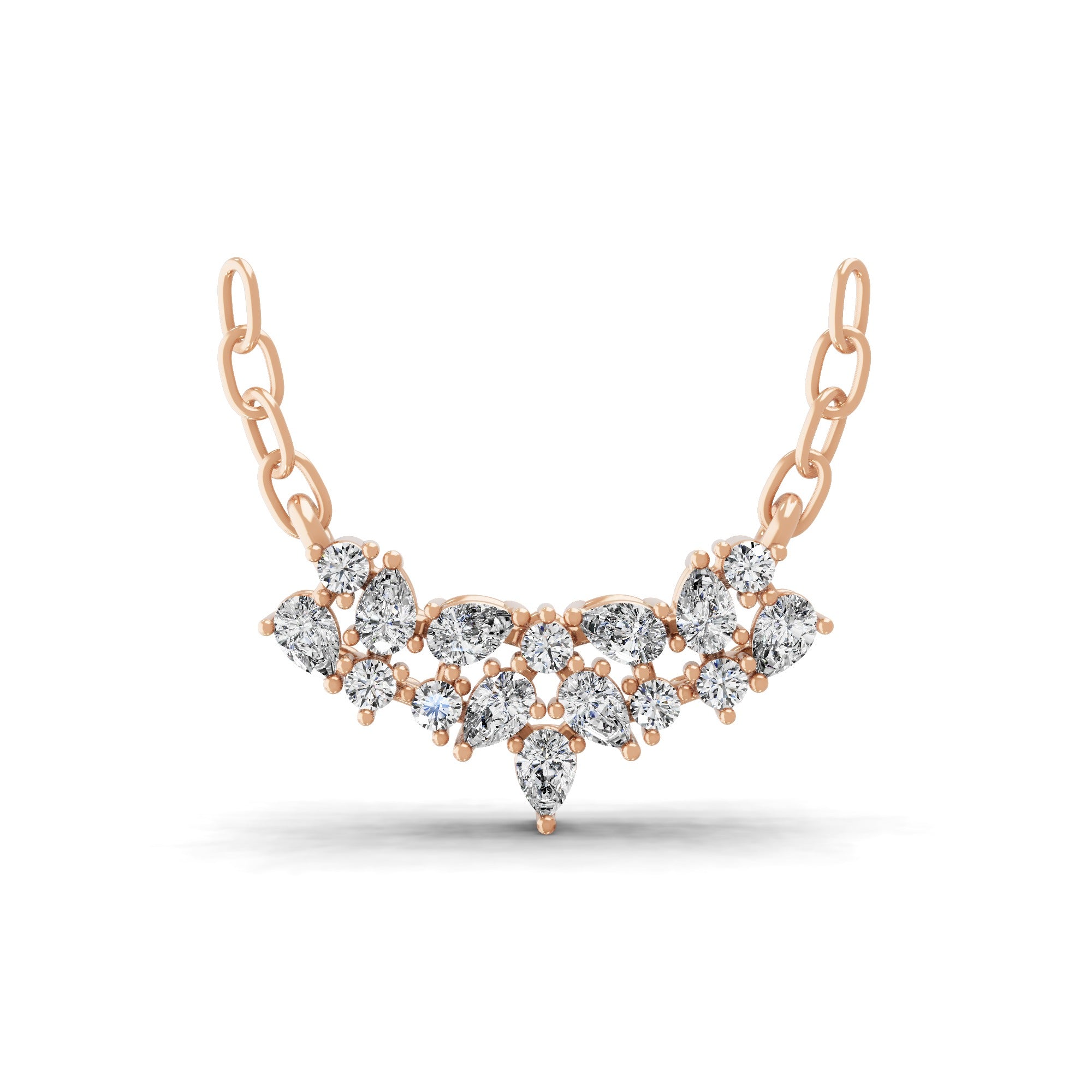 Brilliant Round Pear Cut Lab Grown Diamond 0.68Ct 14K Fine Gold