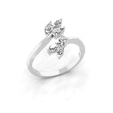 0.58Ct Multi Shape Lab Grown Diamond Bypass Ring 14K Fine Gold