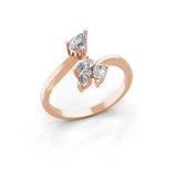 Lab Grown Diamond 0.61Ct 14K Fine Gold Paradoxical Ring