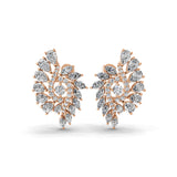 4.68Ct Lab Grown Multi Shape Diamond Cluster Dangle Earrings 14K Fine Gold