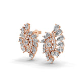 4.68Ct Lab Grown Multi Shape Diamond Cluster Dangle Earrings 14K Fine Gold