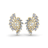 4.68Ct Lab Grown Multi Shape Diamond Cluster Dangle Earrings 14K Fine Gold