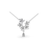 14K Fine Gold Pendant Multi Cut Lab Grown Diamond Necklace 2.73Ct