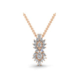 Lab Grown Marquise Pear Diamond Necklace 2.07Ct Pendant 14K Fine Gold