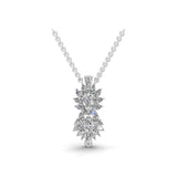 Lab Grown Marquise Pear Diamond Necklace 2.07Ct Pendant 14K Fine Gold