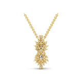 Lab Grown Marquise Pear Diamond Necklace 2.07Ct Pendant 14K Fine Gold