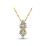Lab Grown Marquise Pear Diamond Necklace 2.07Ct Pendant 14K Fine Gold