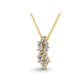 Lab Grown Marquise Pear Diamond Necklace 2.07Ct Pendant 14K Fine Gold