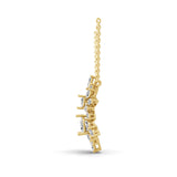 Lab Grown Marquise Pear Diamond Necklace 2.07Ct Pendant 14K Fine Gold