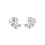 14K Gold Geometric Pear Octagon 0.36Ct Lab Grown Diamond Stud Earrings