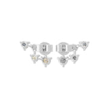 14K Fine Gold 0.79Ct Lab Grown Round Cut Diamond Small Stud Earrings