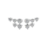 14K Fine Gold 0.79Ct Lab Grown Round Cut Diamond Small Stud Earrings