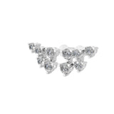 14K Fine Gold 0.79Ct Lab Grown Round Cut Diamond Small Stud Earrings