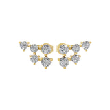 14K Fine Gold 0.79Ct Lab Grown Round Cut Diamond Small Stud Earrings