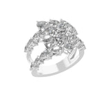 Spiral Twist Band Ring Lab Grown Diamond 1.94Ct 14K Fine Gold