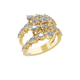 Spiral Twist Band Ring Lab Grown Diamond 1.94Ct 14K Fine Gold