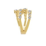 Spiral Twist Band Ring Lab Grown Diamond 1.94Ct 14K Fine Gold