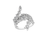 Lab Grown Diamond Bypass Shank Ring 14K Fine Gold 2.78Ct