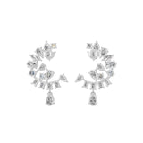 2.02Ct Multi Shape Lab Grown Diamond Dangle Earrings 14K Fine Gold