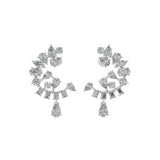 2.02Ct Multi Shape Lab Grown Diamond Dangle Earrings 14K Fine Gold