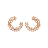 Pear Cut Prong Set Lab Grown Diamond 3.55Ct Hoop Earrings 14K Fine Gold