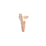 Pear Cut Prong Set Lab Grown Diamond 3.55Ct Hoop Earrings 14K Fine Gold