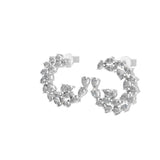 14K Fine Gold Pear Cut Lab Grown Diamond 2.42Ct Hoop Earring