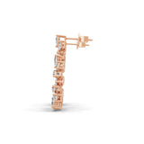 Lab Grown Marquise Pear Diamond 14K Gold Cluster Dangle Earrings 5.67Ct