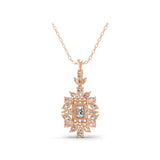 Lab Grown Diamond Multi Shape 3.45Ct 14K Fine Gold Charm Pendant Necklace