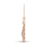 Lab Grown Diamond Multi Shape 3.45Ct 14K Fine Gold Charm Pendant Necklace