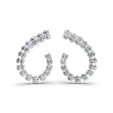 Oval Cut Lab Grown Diamond 8.00Ct 14K Fine Gold Hoop Earring