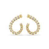 Oval Cut Lab Grown Diamond 8.00Ct 14K Fine Gold Hoop Earring