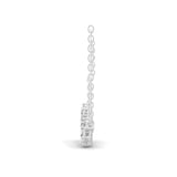 1.36Ct Multi Stone Lab Grown Diamond Pendant Cluster 14K Fine Gold Necklace