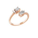 Lab Grown Diamond 14K Fine Gold 0.48Ct Toi Et Moi Ring