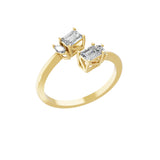 Lab Grown Diamond 14K Fine Gold 0.48Ct Toi Et Moi Ring