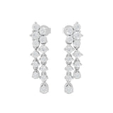 Round Cut 14K Fine Gold Lab Grown Diamond 0.63Ct Dangle Drop Earrings