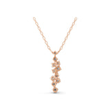 Lab Grown Diamond Round Cut 14K Fine Gold Pendant Necklace 0.61Ct