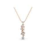 Lab Grown Diamond Round Cut 14K Fine Gold Pendant Necklace 0.61Ct