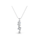 Lab Grown Diamond Round Cut 14K Fine Gold Pendant Necklace 0.61Ct