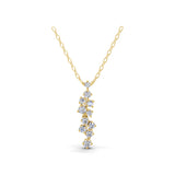 Lab Grown Diamond Round Cut 14K Fine Gold Pendant Necklace 0.61Ct