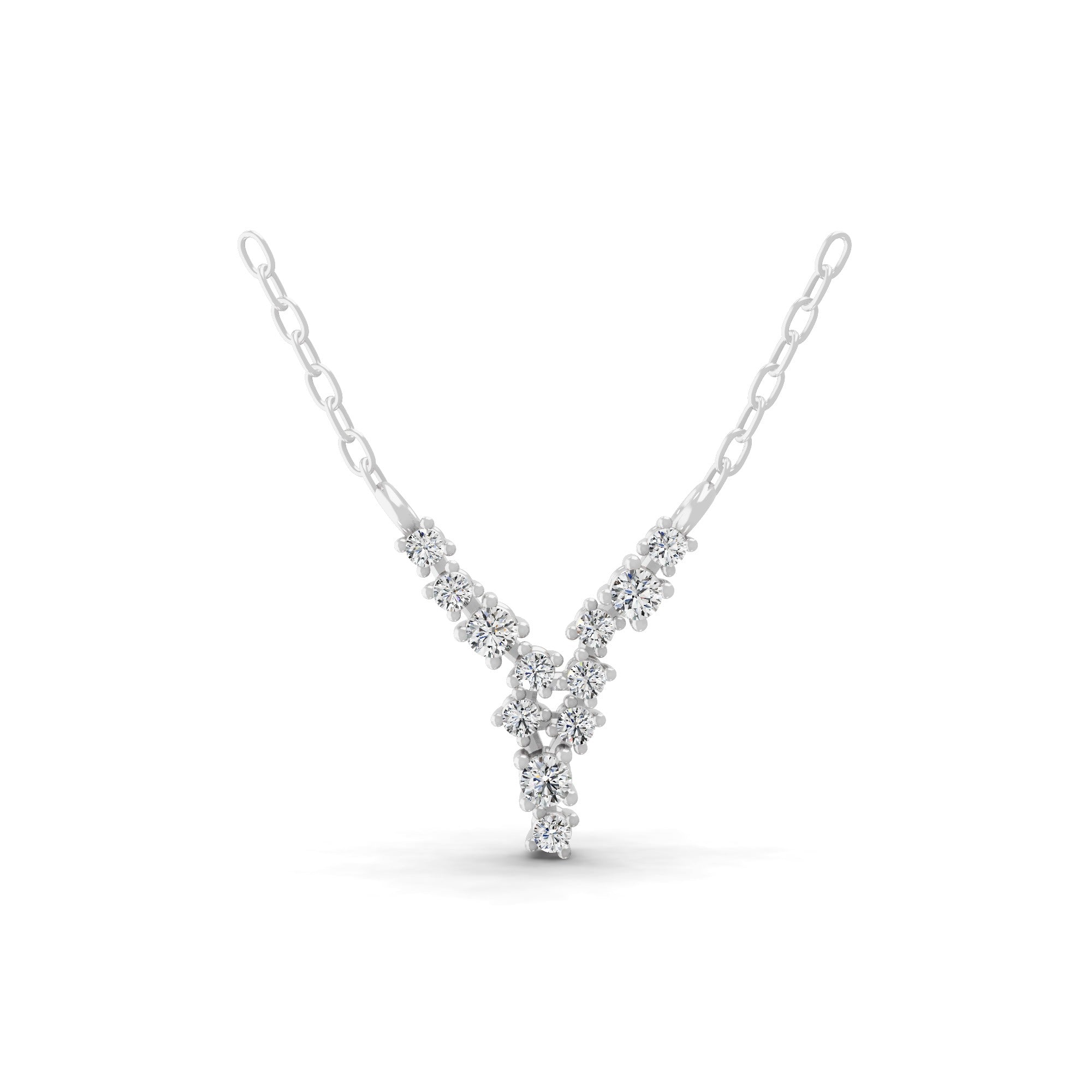 Lab Grown Diamond 0.27Ct Chain Necklace 14K Fine Gold
