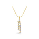 0.37Ct Lab Grown Round Cut Diamond Pendant 14K Fine Gold Necklace