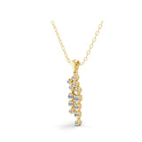 0.37Ct Lab Grown Round Cut Diamond Pendant 14K Fine Gold Necklace