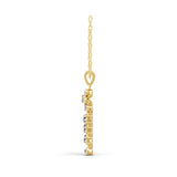 0.37Ct Lab Grown Round Cut Diamond Pendant 14K Fine Gold Necklace