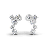 Lab Grown Round Cut Diamond Stud Earring 14K Fine Gold 0.36Ct