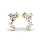Lab Grown Round Cut Diamond Stud Earring 14K Fine Gold 0.36Ct