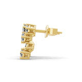 Lab Grown Round Cut Diamond Stud Earring 14K Fine Gold 0.36Ct